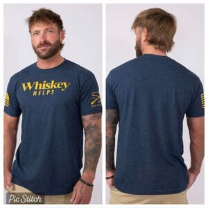 Grunt Style Whiskey Helps T-Shirt for Men in Navy